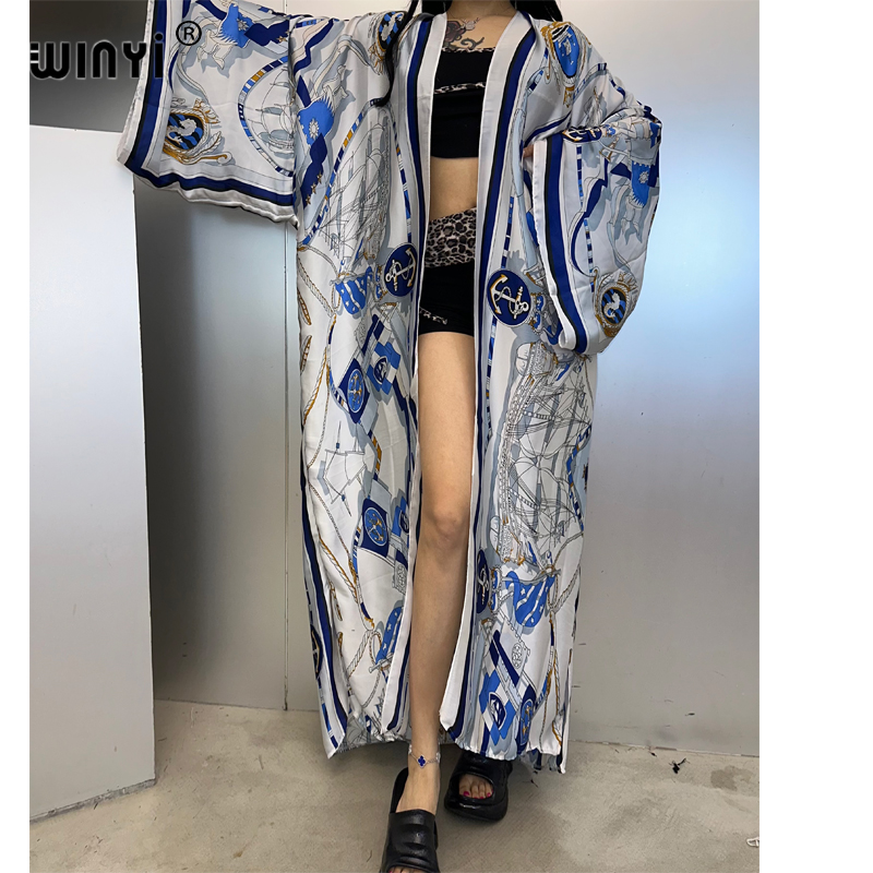 WINYI着物 夏用カフタン ビーチウェア カーディガン フ - Cover Up Kaftan のレビューと価格