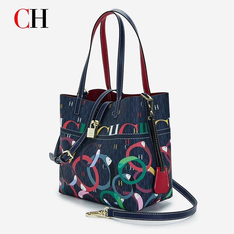 CH レディース 大容量プリントトートバッグ、ファッション感 - Tote Bag Beach のレビューと価格