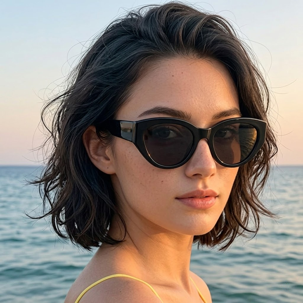 女性男性クラシックキャットアイ偏光サングラス高品質フレーム高 - Sunglasses Cat Eye のレビューと価格