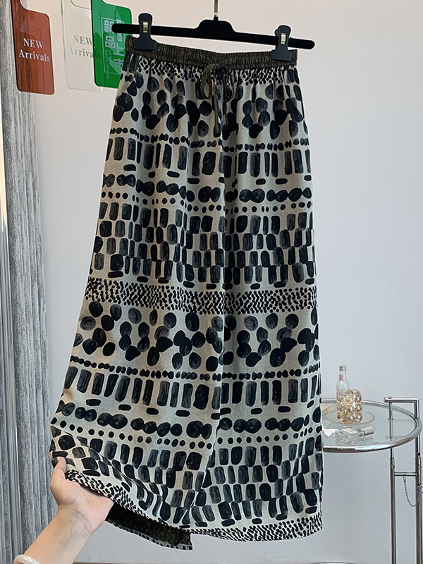 レトロ花柄プリントゆったり軽量サマーミディスカート レディー - Midi Skirt Floral のレビューと価格