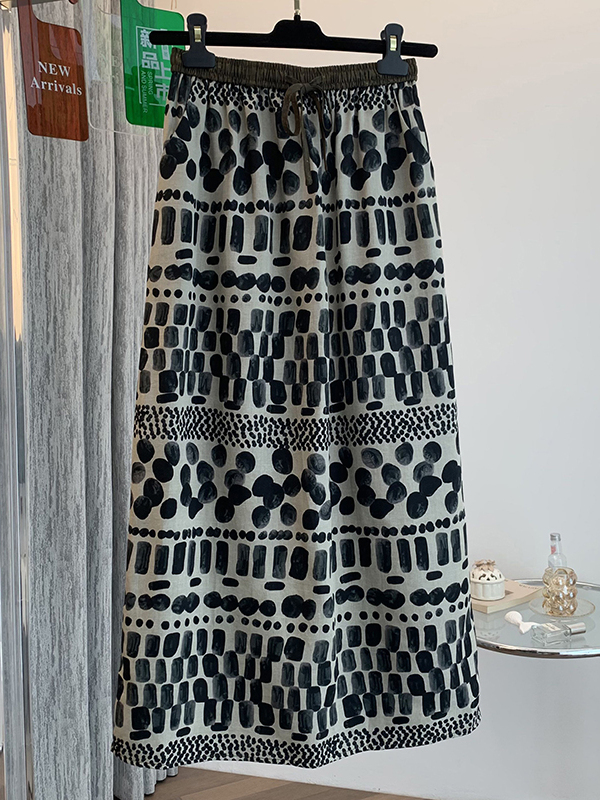 レトロ花柄プリントゆったり軽量サマーミディスカート レディー - Midi Skirt Floral のレビューと価格