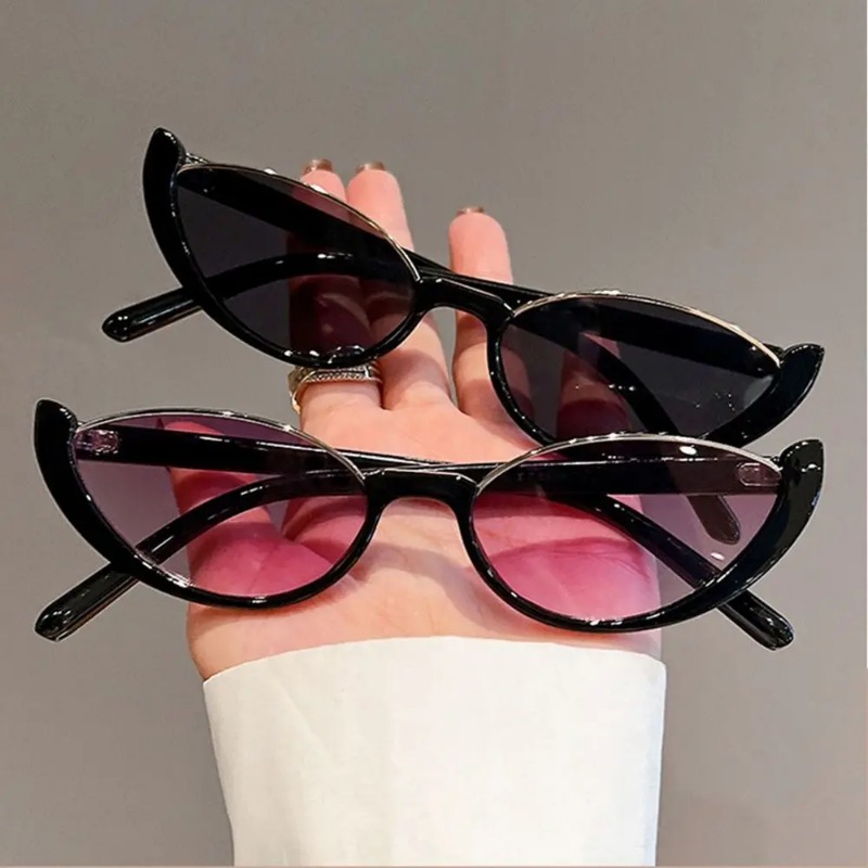 ヴィンテージ風小型キャットアイサングラス 女性用 トレンドの - Sunglasses Cat Eye のレビューと価格