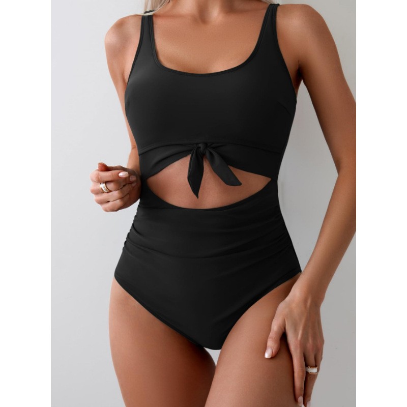 女性用お腹コントロールスリムフィットカットアウトレースアップ - Swimsuit Bikini Ruched のレビューと価格
